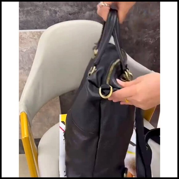 Genuine Leather Backpack Purse for Women, Adjustable Straps, Laptop Compatible main image 4